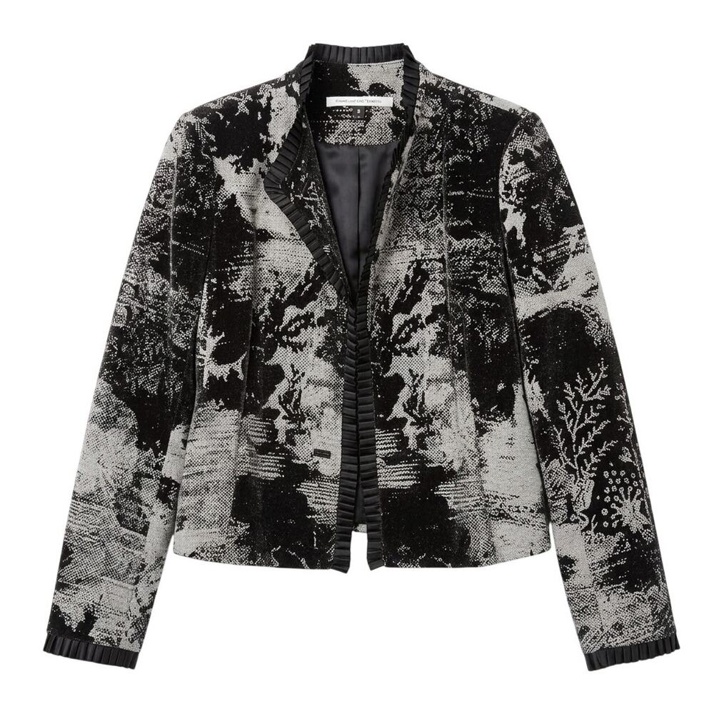 Diane von Furstenberg Velvet Blazer Jacket Size 8